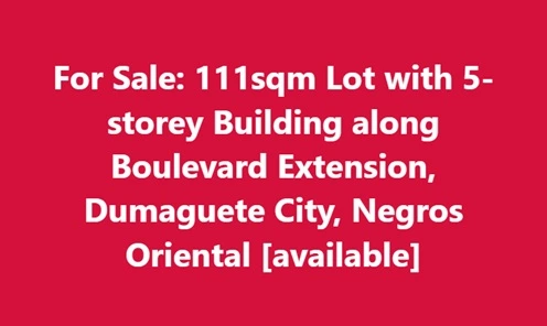 For Sale: 111sqm Lot with 5-storey Building along Boulevard Extension, Dumaguete City, Negros Oriental [available] — Building in Dumaguete City, Negros Oriental, 6200 — Photo 2
