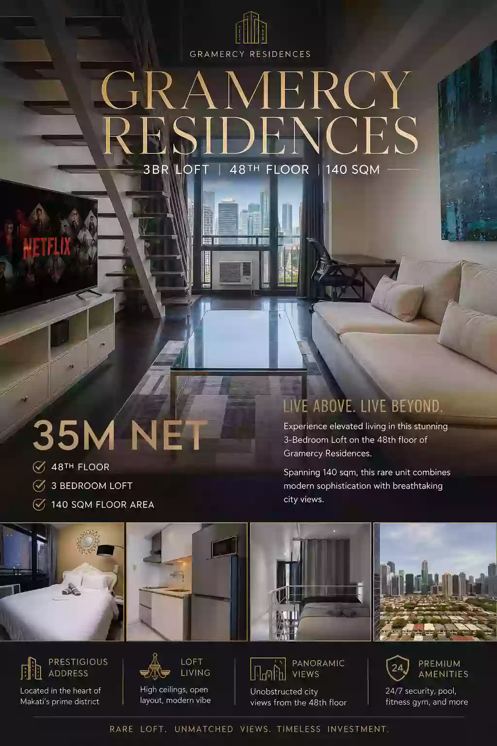 For Sale: 3BR Condo in Poblacion, Makati City — 140 sqm