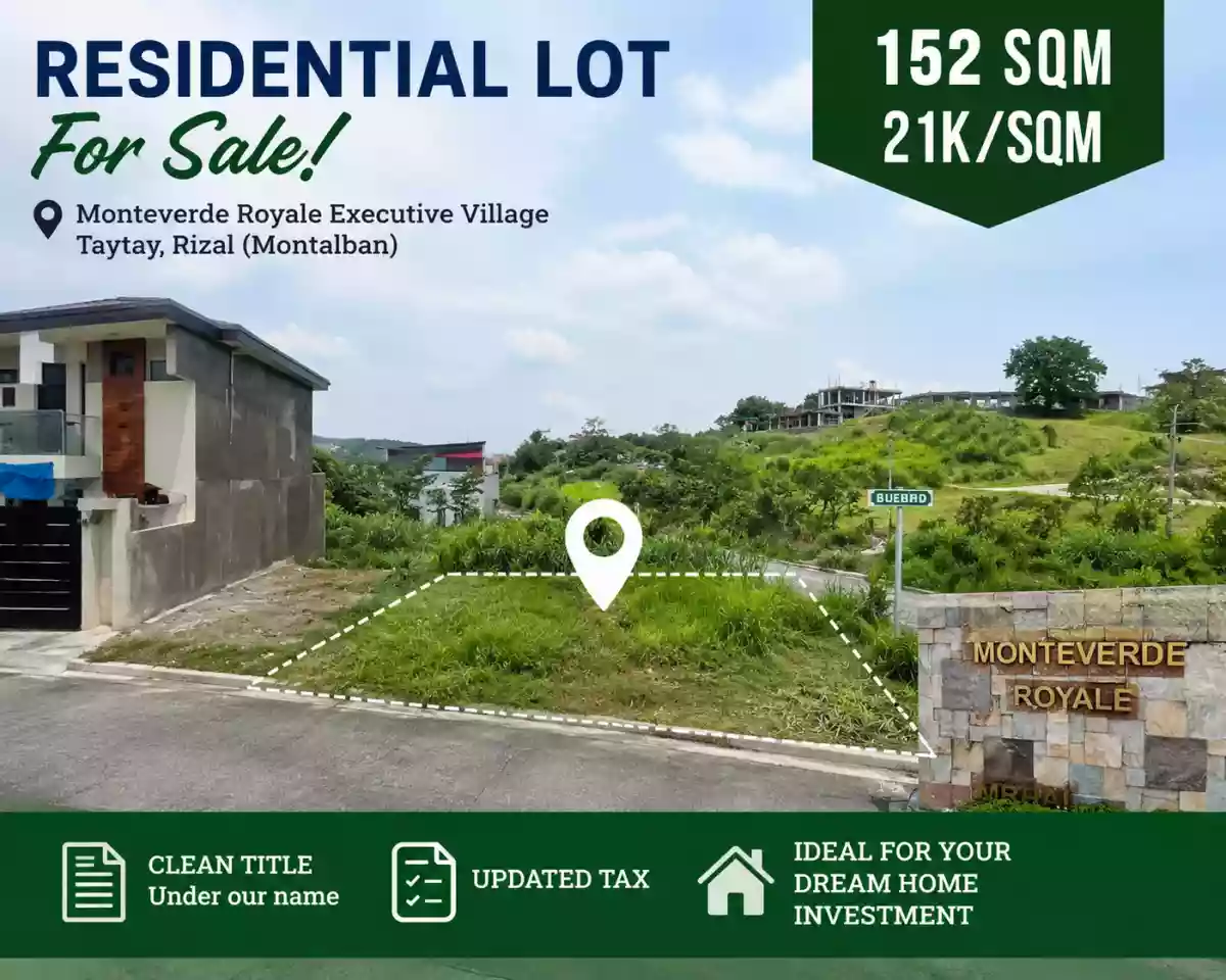 Lot in Montalban, Rizal for only 21,000/sqm, 152sqm