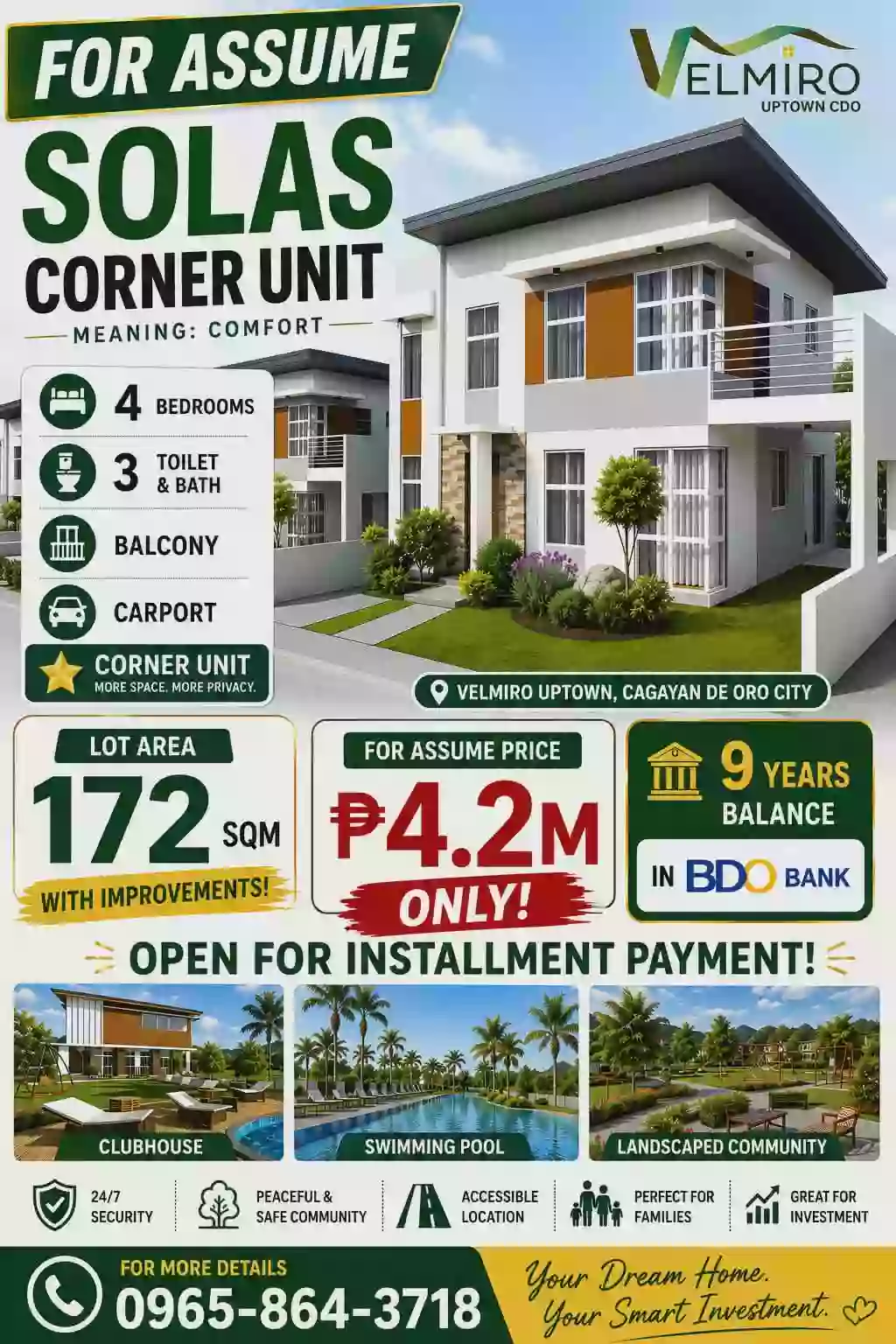 For Sale: 4BR House and Lot in Canito-an, Cagayan de Oro City — 172 sqm — House and Lot in Cagayan de Oro City, Misamis Oriental, 9000 — Photo 4