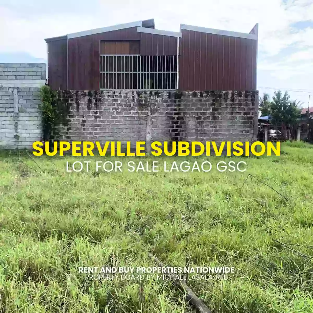 SUPERVILLE SUBDIVISION, LAGAO LOT FOR SALE