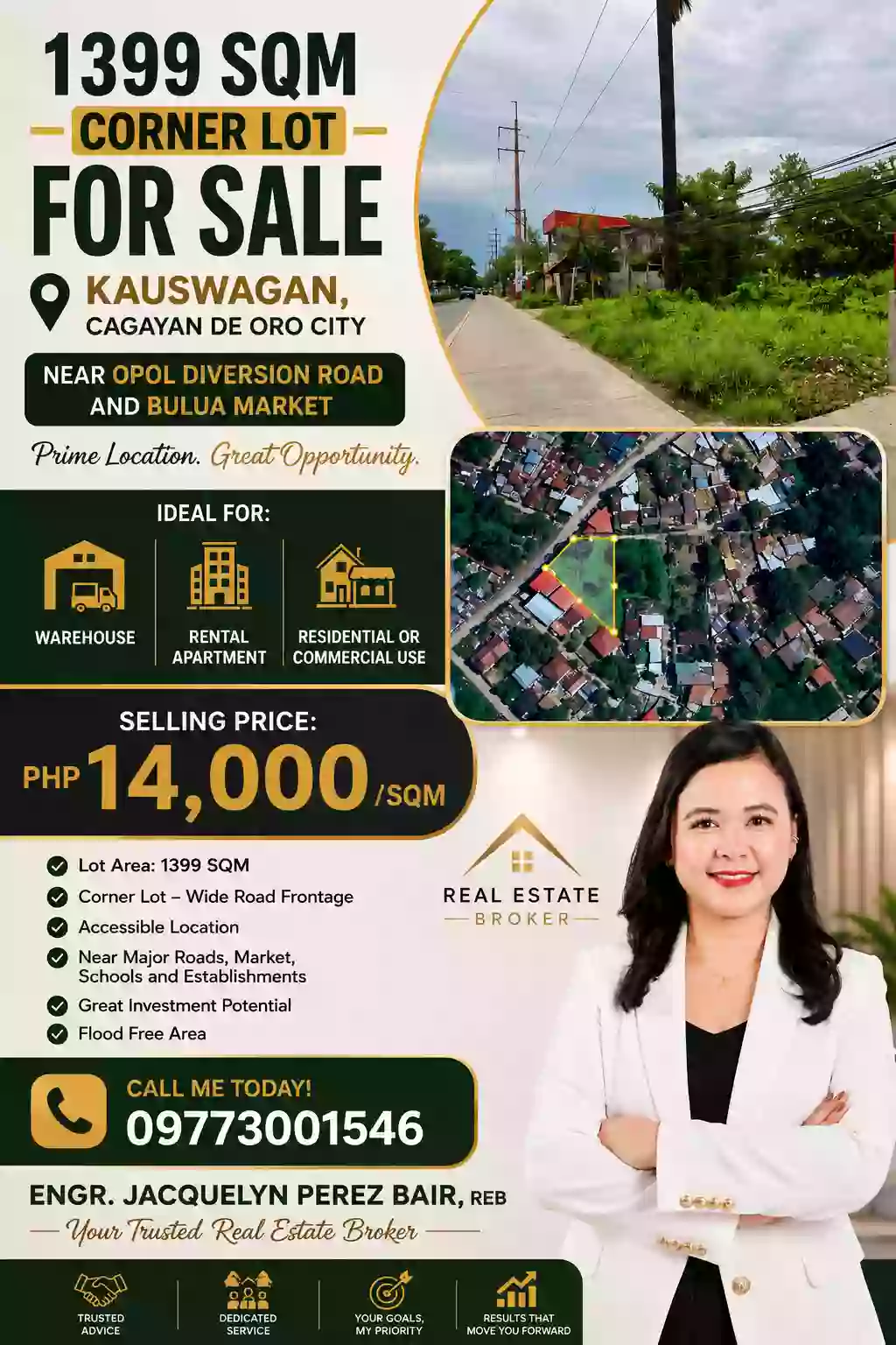 FOR SALE: 1399 SQM Commercial Lot in Kauswagan, Cagayan de Oro City