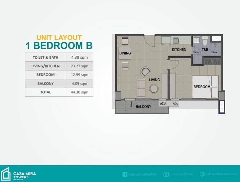 For Sale: 1BR Condo in Casa Mira Towers, Sasa, Davao City — with Balcony, 1 Parking — 1 Bedroom in Sasa, Davao City, Davao del Sur — Photo 3