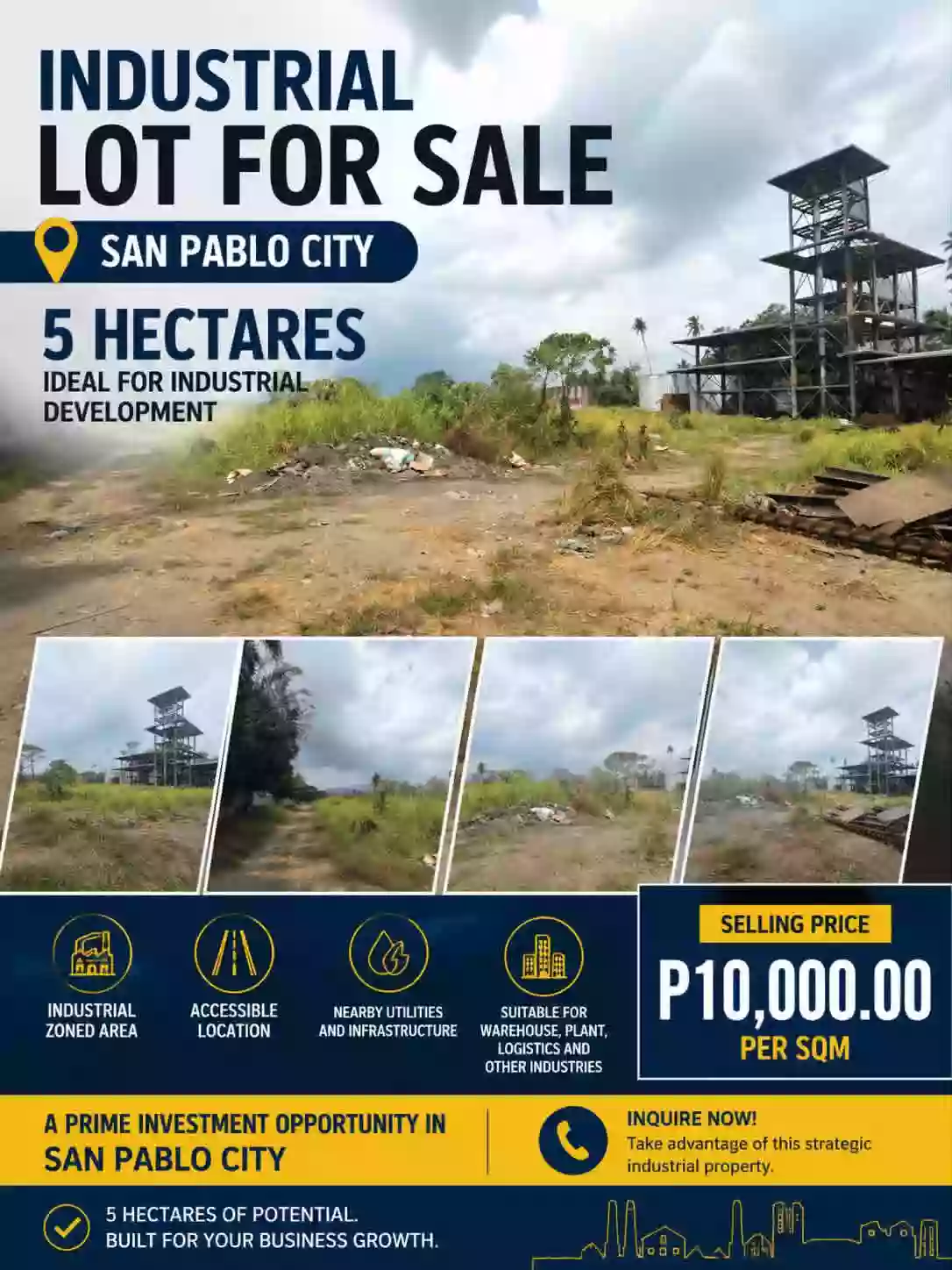 For Sale: 50,000 sqm Industrial Lot in San Ignacio, San Pablo City