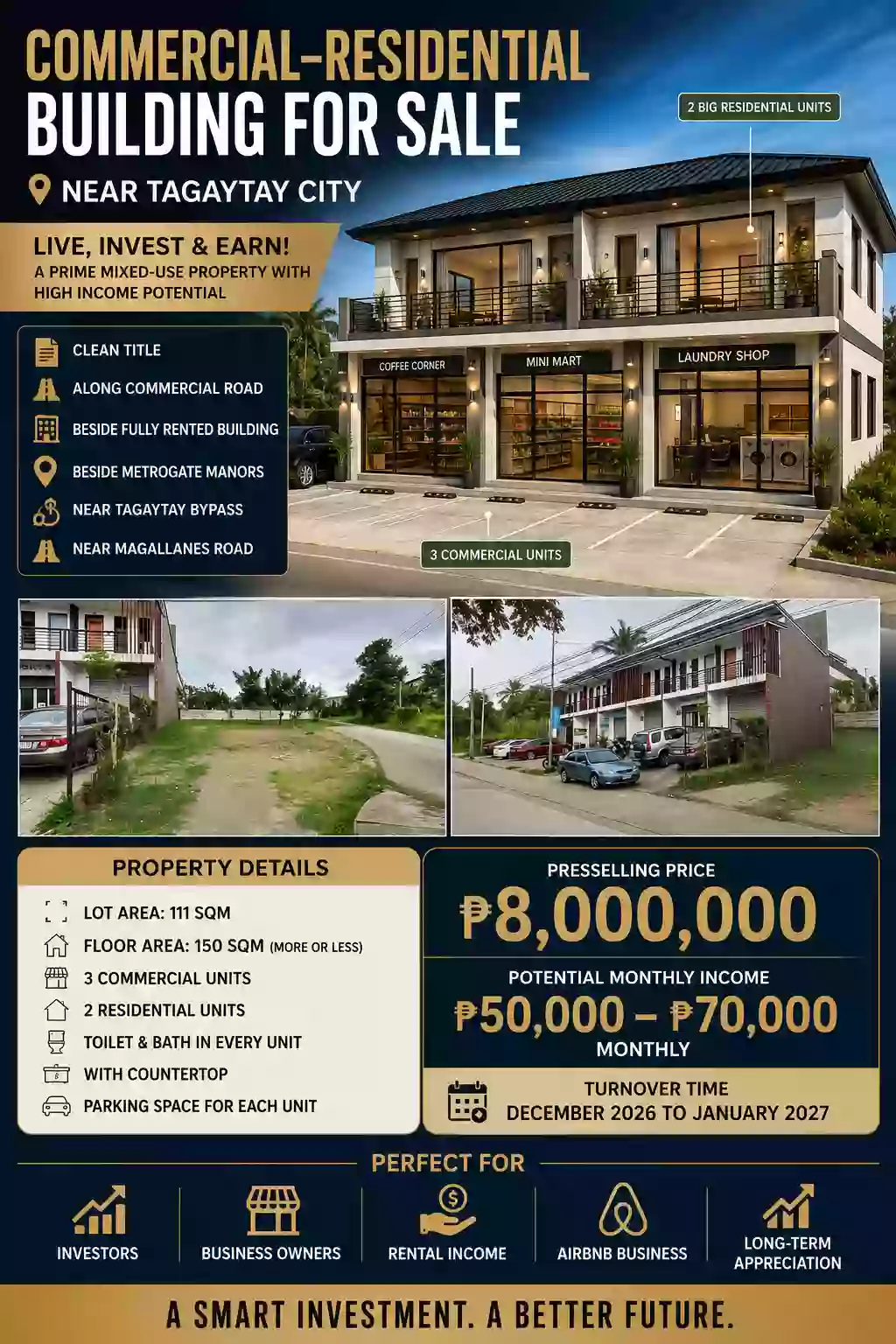 For Sale: Building in Maitim 2nd West, Tagaytay City — 150 sqm
