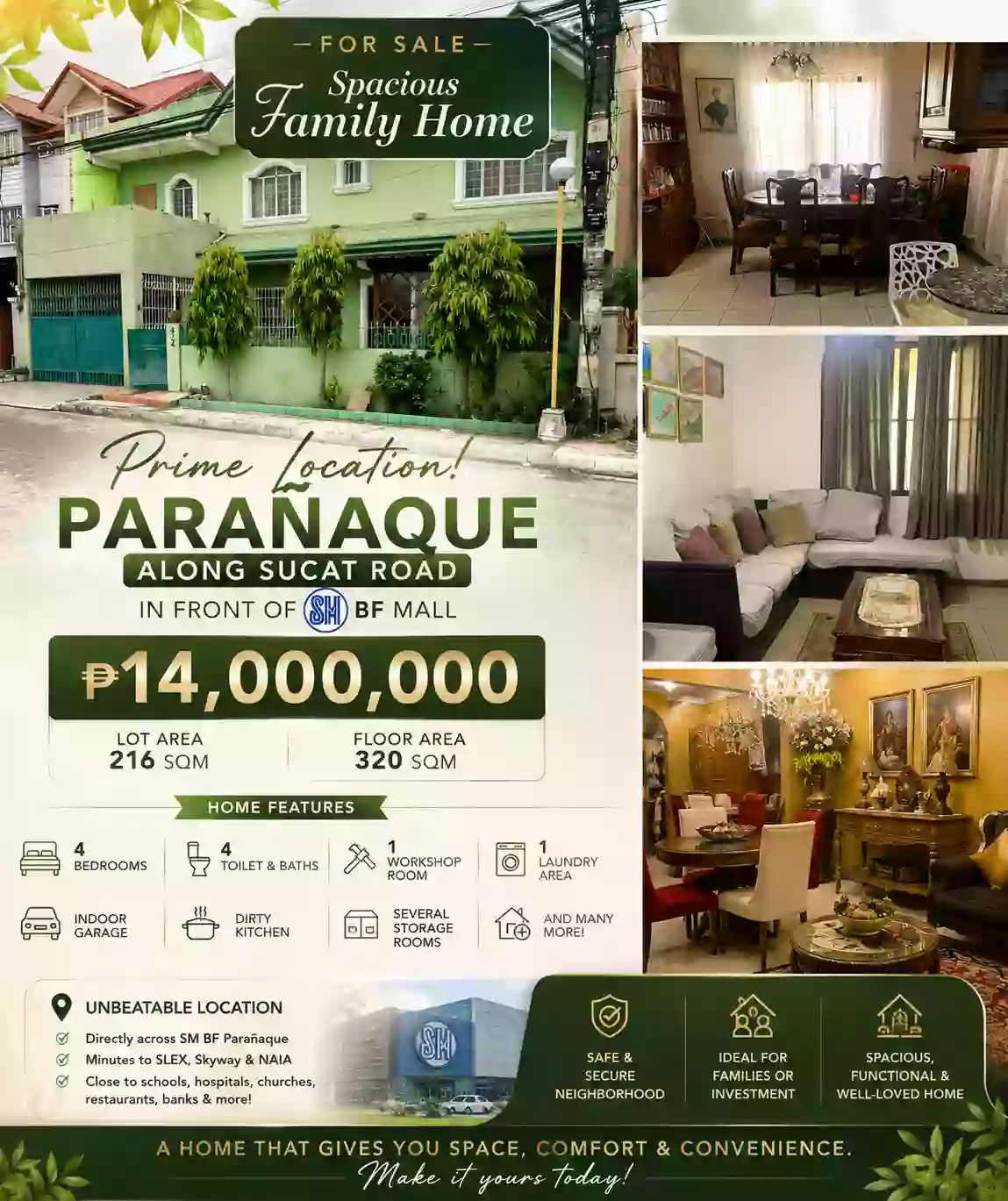 For Sale: 4BR House and Lot in B.F. Homes, Paranaque City — 320 sqm — House and Lot in Paranaque City, Metro Manila, 1702 — Photo 2