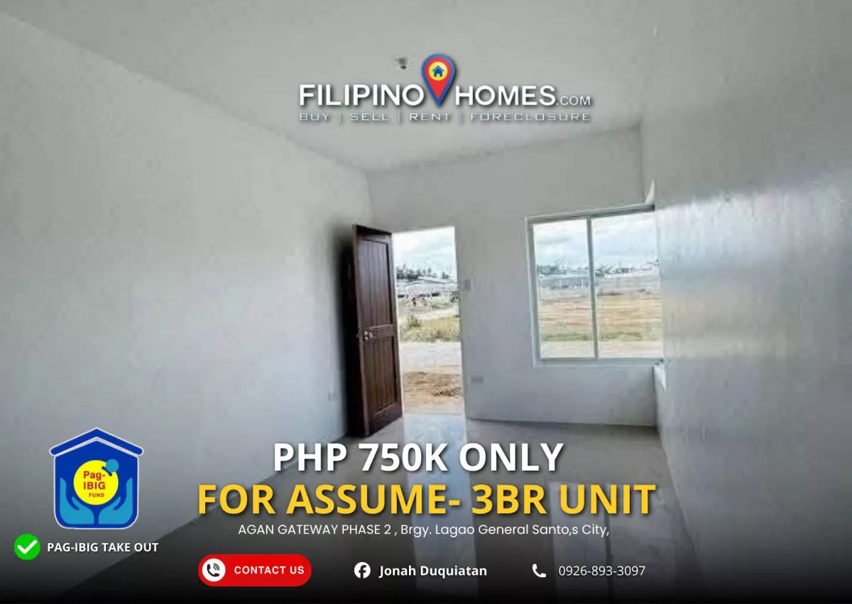 FOR ASSUME: 3BR House and Lot in Lagao, General Santos City — 126 sqm — House and Lot in Lagao (1st & 3rd), General Santos City, South Cotabato — Photo 3
