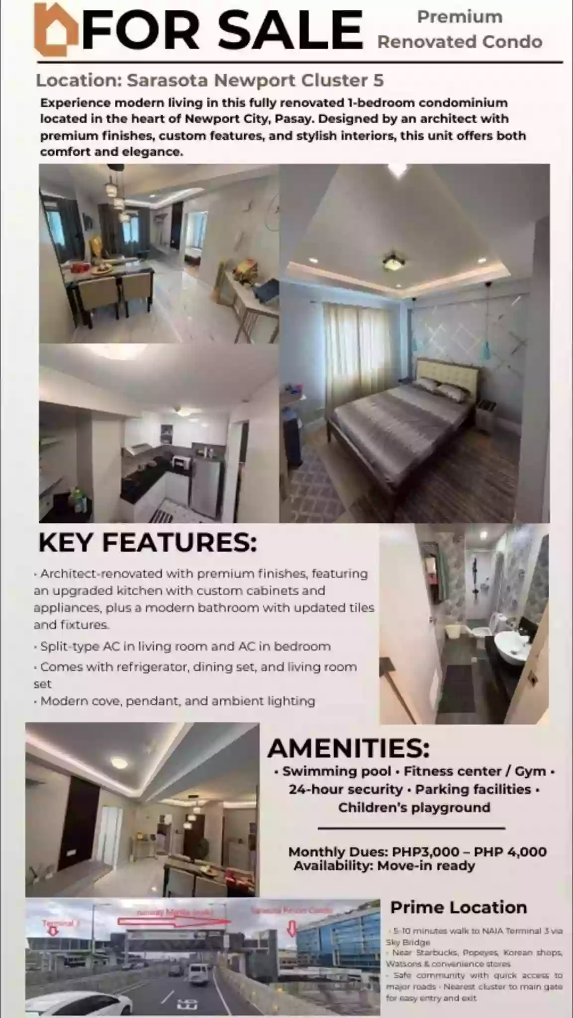CONDOMINUIM FOR SALE-1BEDRROM