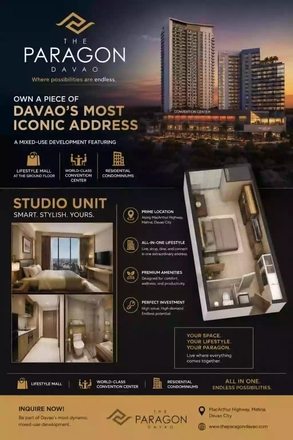 FOR SALE: Studio Condo in Talomo River, Davao City — 22.40 sqm — Studio in Talomo River, Davao City, Davao del Sur — Photo 2