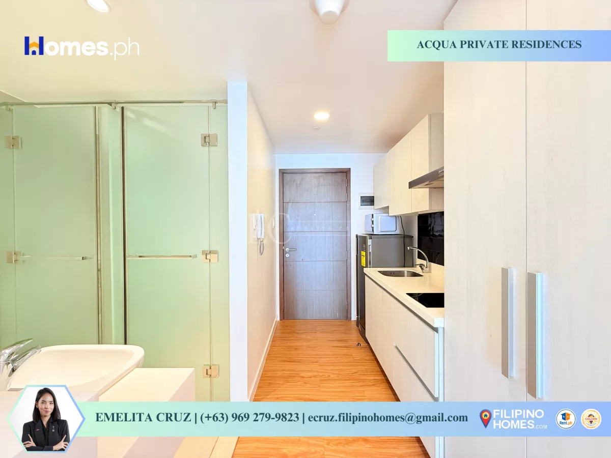 STUDIO UNIT FACING ROCKWELL FOR SALE  AT ACQUA PRIVATE RESIDENCES — Studio in Hulo, Mandaluyong City, Metro Manila — Photo 6