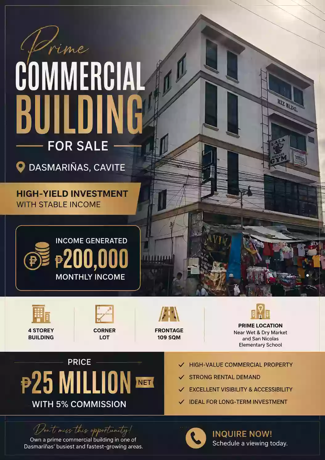 For Sale: Building in Luzviminda II, Dasmarinas, Cavite — 400 sqm