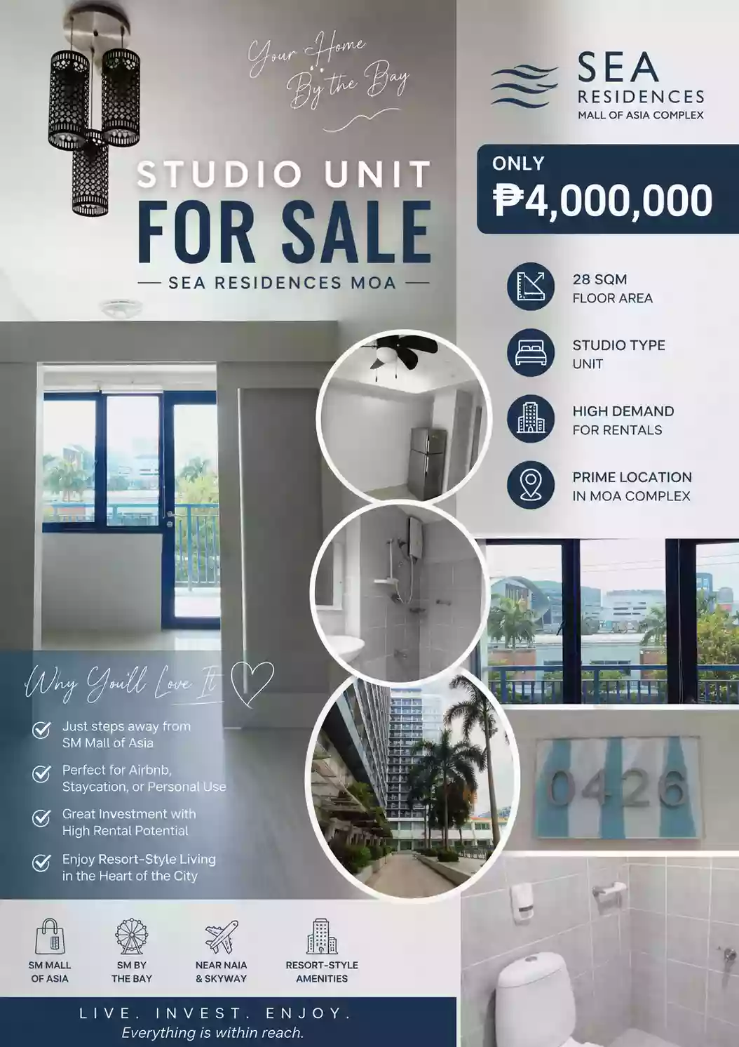 For Sale: Studio Condo in Barangay 76, Pasay City — 28 sqm