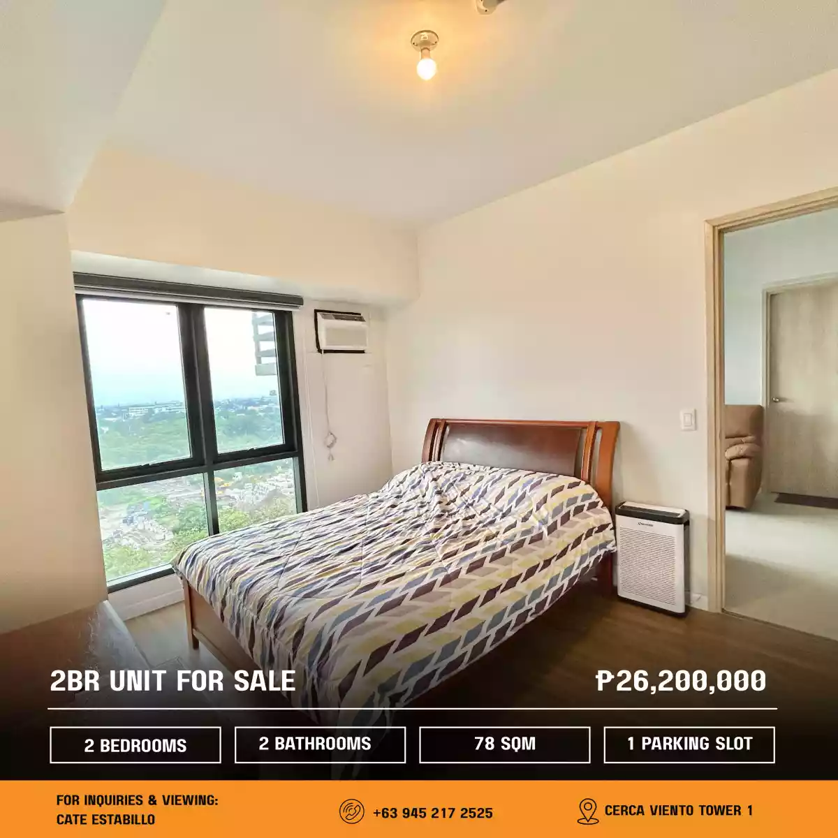 Furnished 2-Bedroom Unit for Sale at Cerca Viento Tower 1