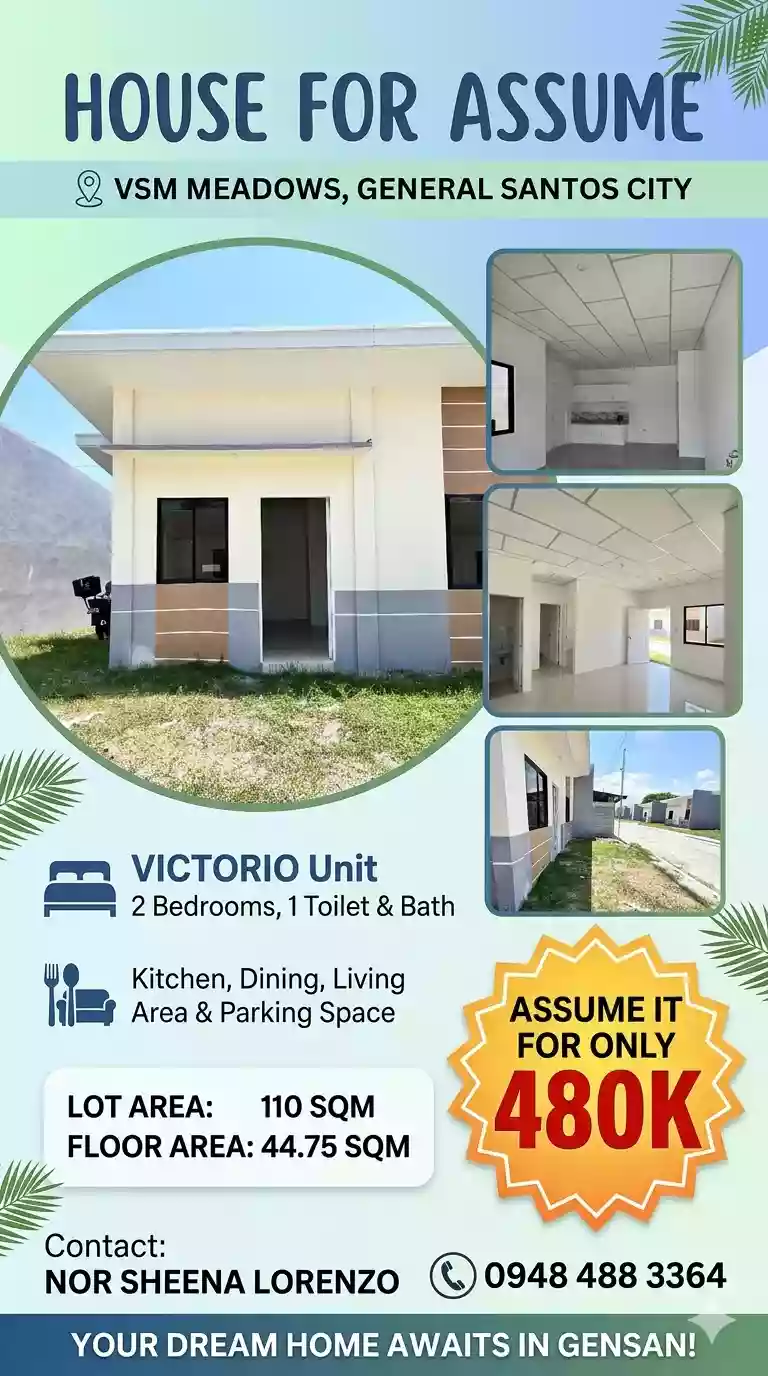 For Sale: 2BR House and Lot in Katangawan, Gen. Santos City 44.75 sqm
