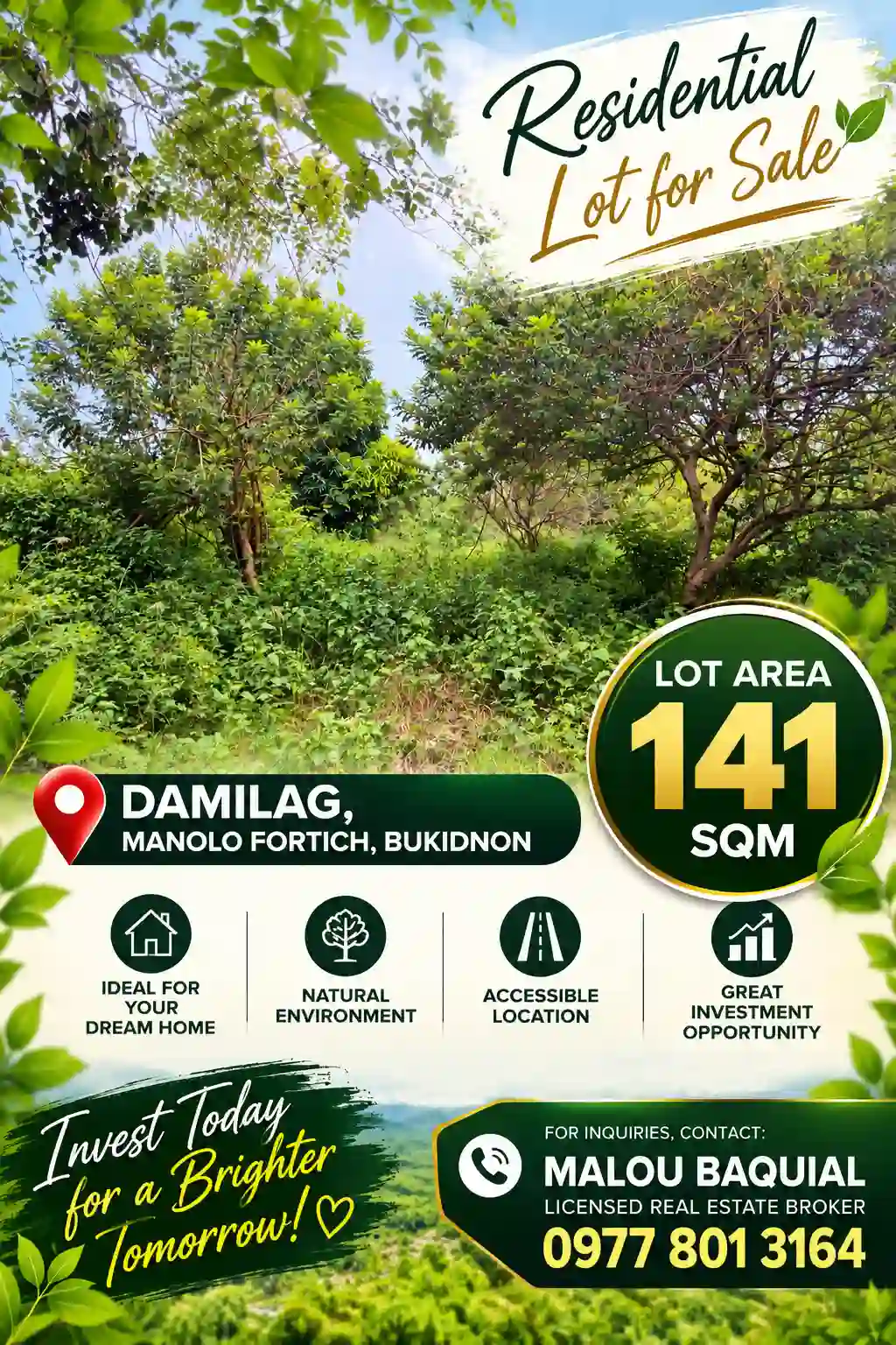 Titled Residential Lot in Damilag Manolo Fortich Bukidnon — Residential Lot in Damilag, Manolo Fortich, Bukidnon — Photo 3