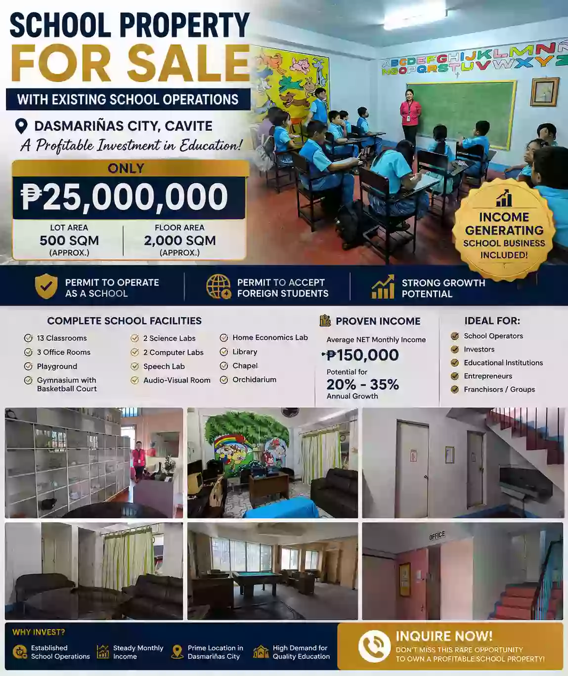 For Sale: Building in Burol, Dasmarinas, Cavite — 2000 sqm