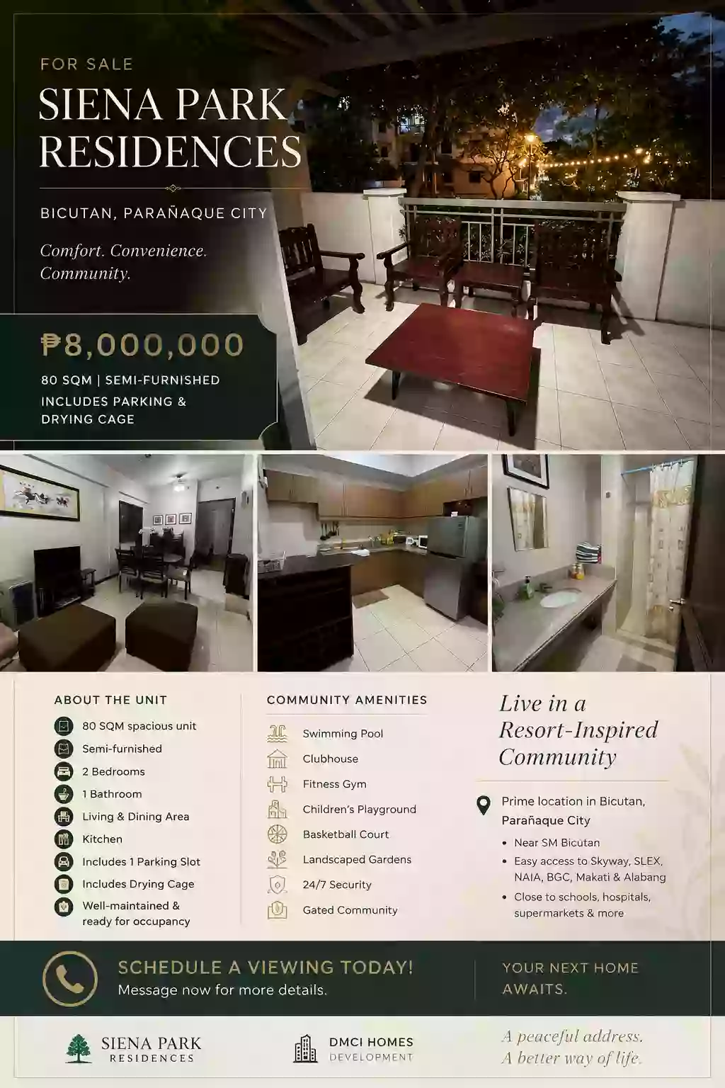 For Sale: 2BR Condo in Sun Valley, Paranaque City — 80 sqm