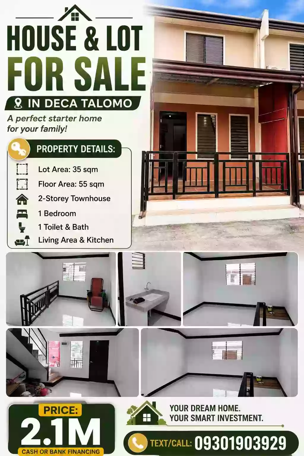 FOR SALE: DECA Talomo House and Lot in Talomo (Pob.), Davao City — Family Home