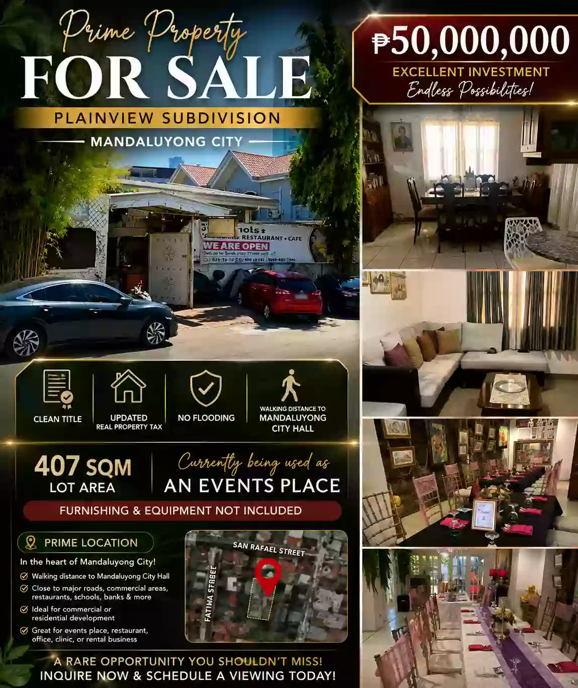 For Sale: Space in Plainview, Mandaluyong City — 407 sqm