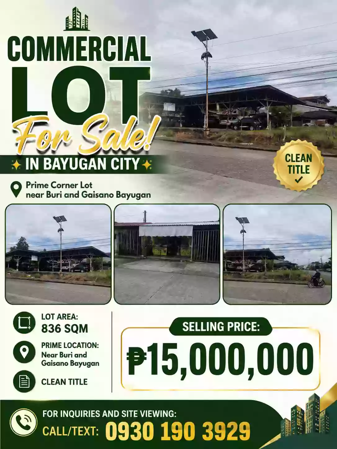 🏢✨ COMMERCIAL LOT FOR SALE IN BAYUGAN CITY ✨🏢