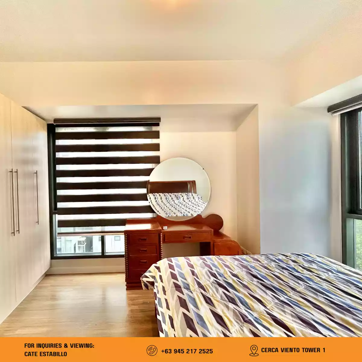 Furnished 2-Bedroom Unit for Sale at Cerca Viento Tower 1 — 2 Bedrooms in Almanza Uno, Las Piñas City, Metro Manila — Photo 2