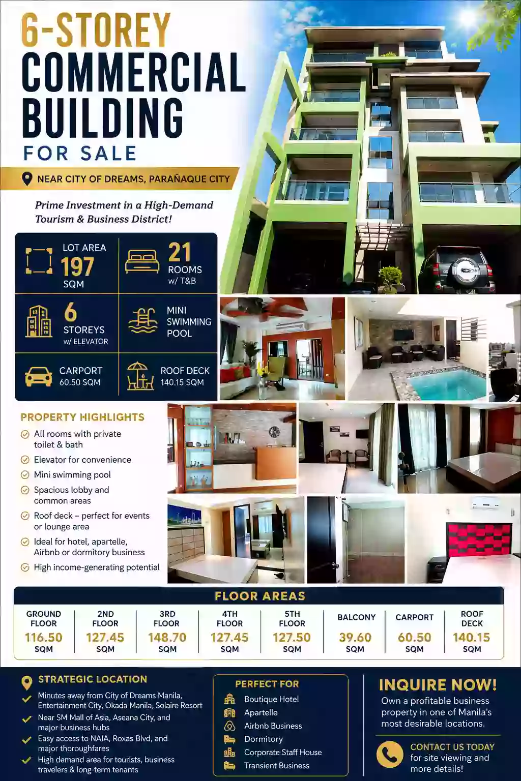For Sale: Building in Tambo, Paranaque City — 887.85 sqm floor area