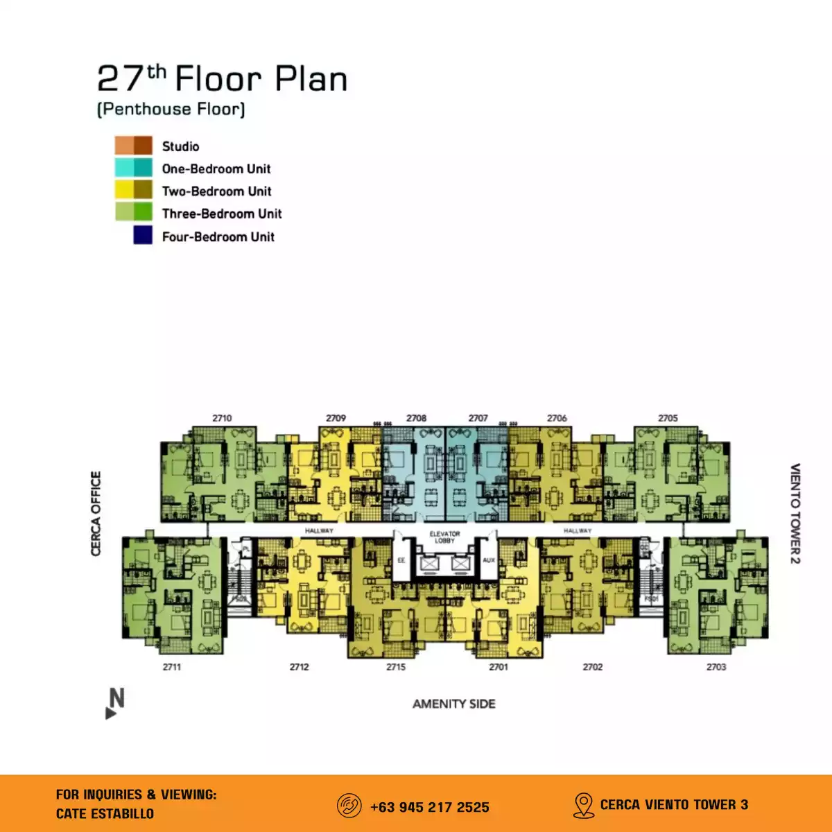 Rush Sale – 2-Bedroom Unit with Parking at Cerca Viento Tower 3 — Penthouse in Almanza Uno, Las Piñas City, Metro Manila — Photo 3