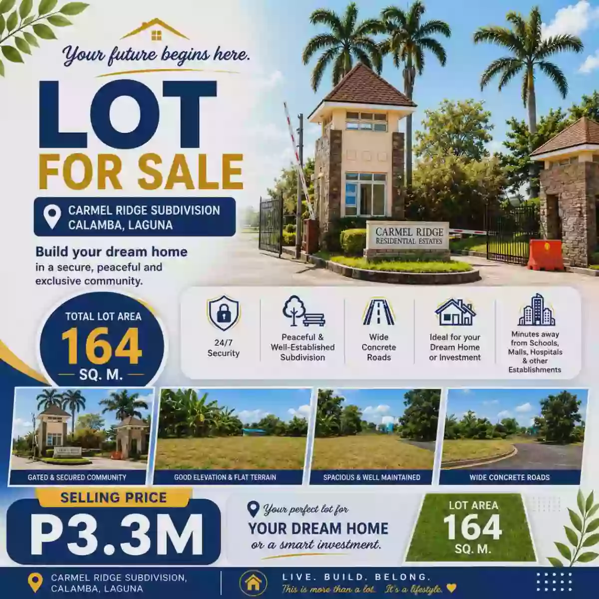 Residential Lot for Sale in Carmel Ridge Estate, Calamba City