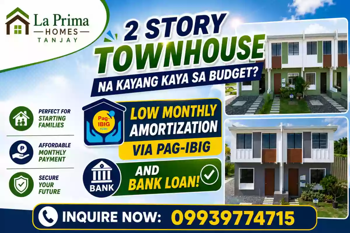 For Sale: 3BR Townhouse in Santa Cruz Viejo, Tanjay — 50 sqm lot