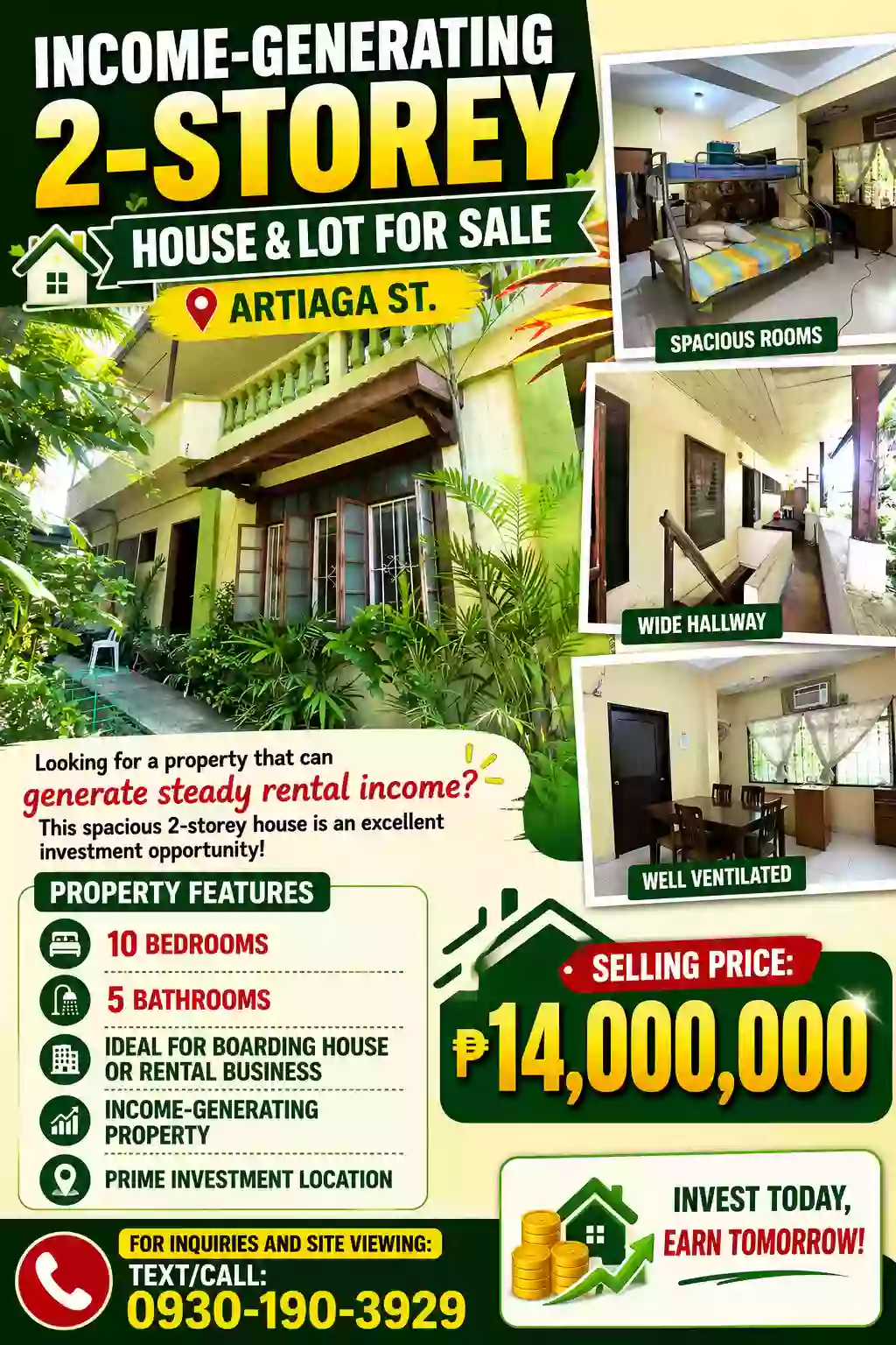FOR SALE: 10BR Apartment in Barangay 35-D, Davao City — 200 sqm lot