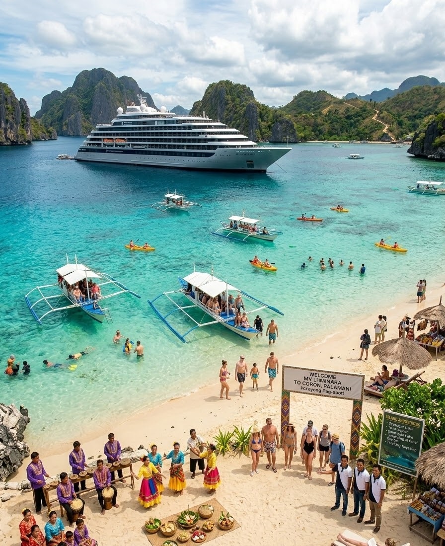 You Won't Believe the Ultra-Luxury Cruise Ship That Just Landed in Palawan!