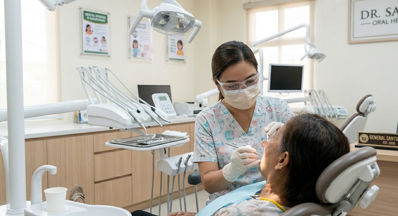 A patient receiving preventive dental care, emphasizing oral health as an essential component of overall wellness.