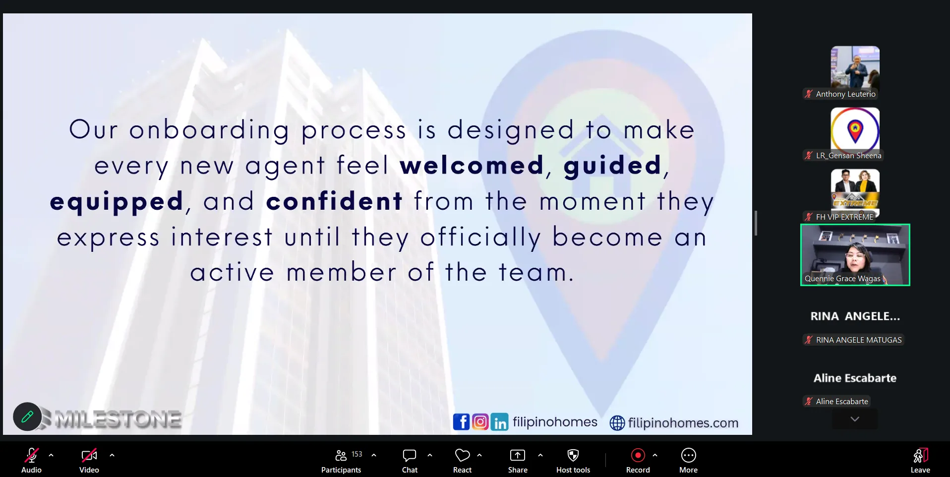 Filipinohomes Trains 200 Leaders on Agent Onboarding via Zoom