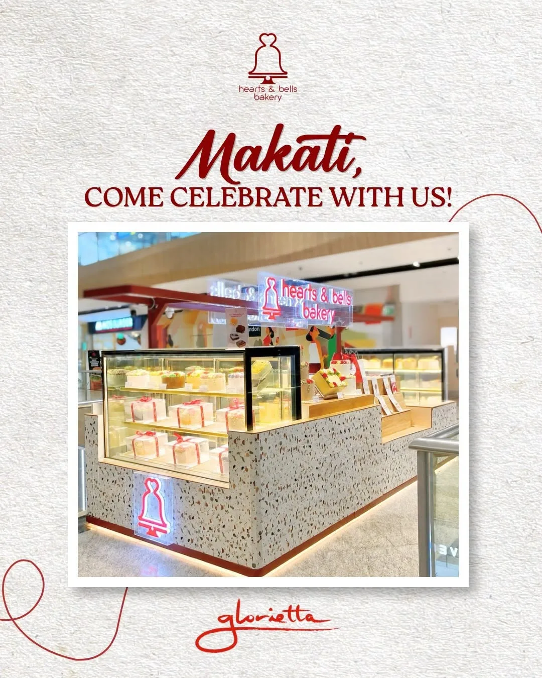 Hearts and Bells Opens New Cake Kiosk at Glorietta, Makati