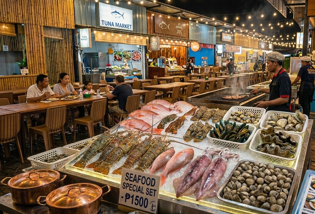 Fresh sea foods option.