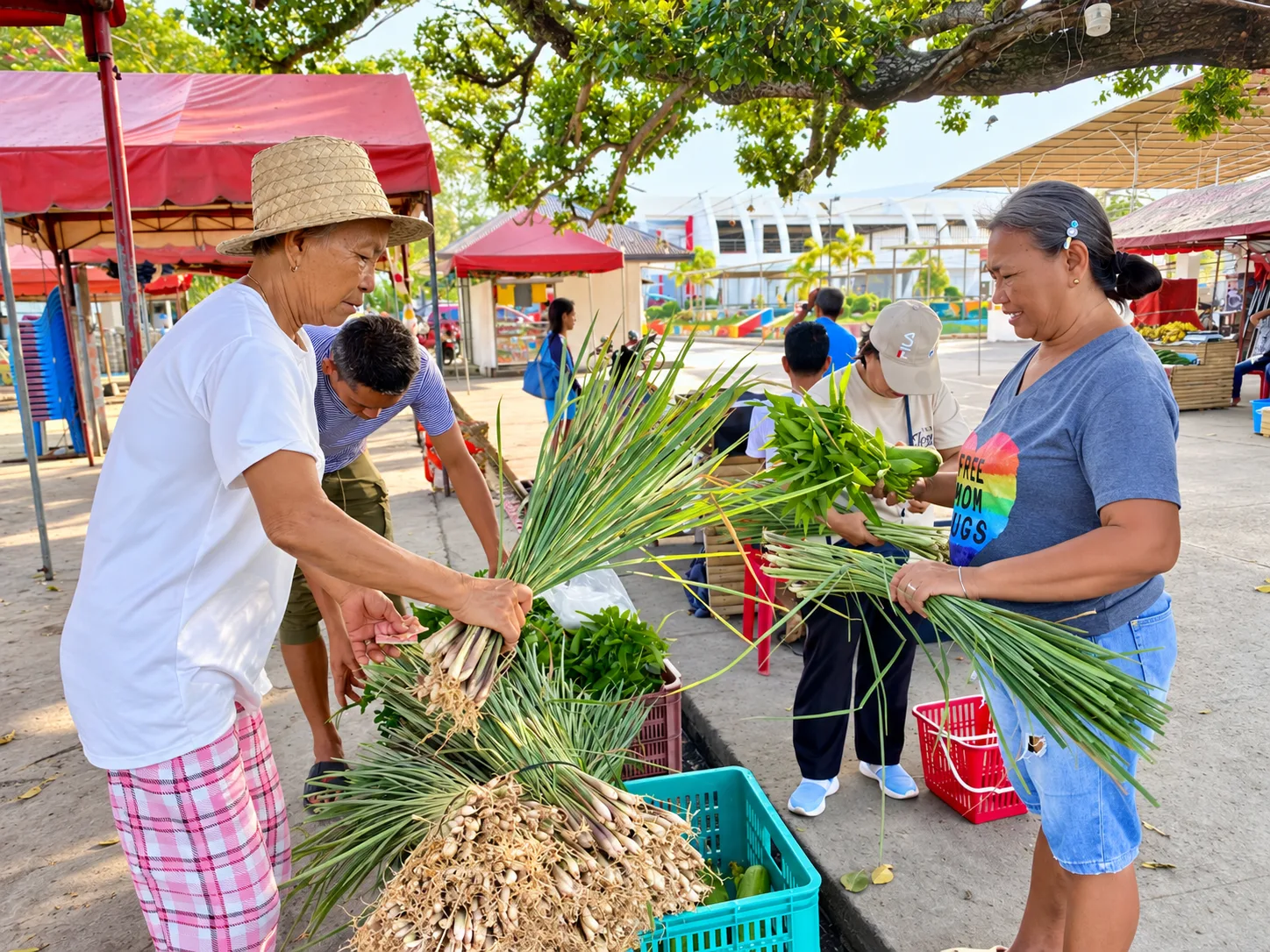 Fresh Local Farm Produce and Seafood Hit Palompon Market Saturday