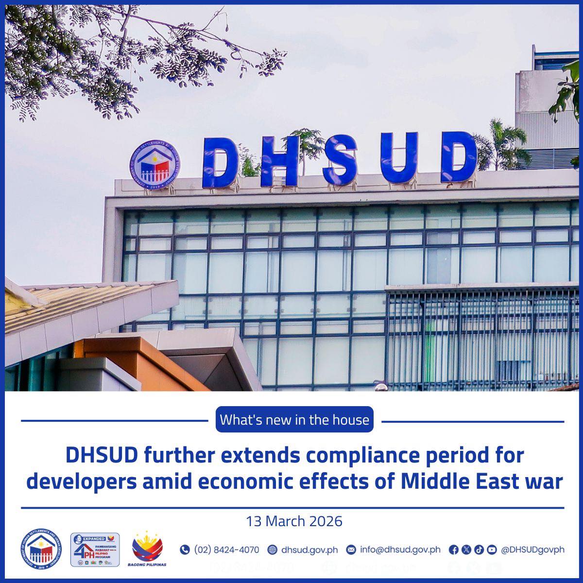 DHSUD extends developer compliance period again as Middle East conflict drives up costs