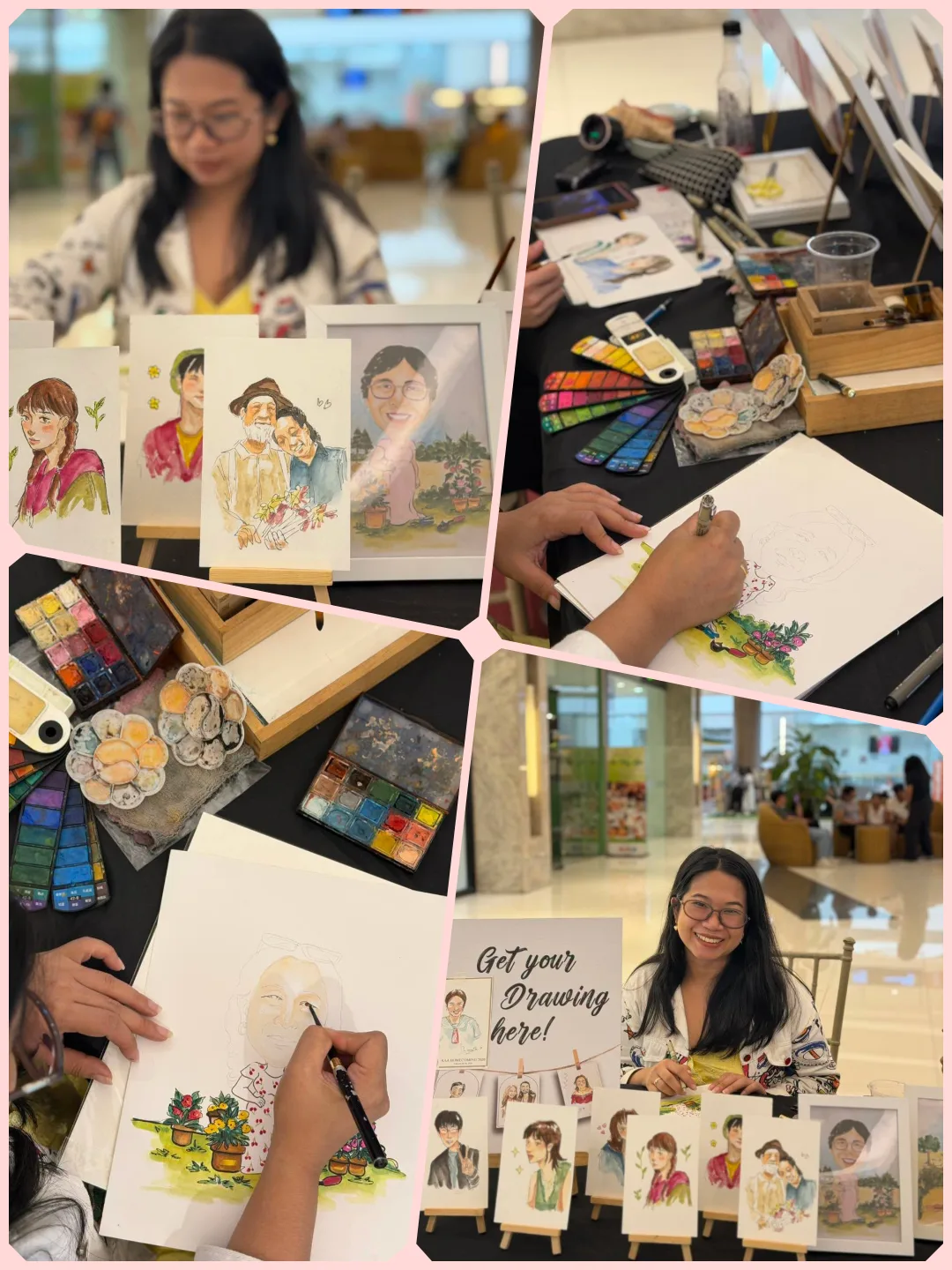 A Portrait of Love: Grapes Sevillo Brings Live Caricature Painting to Festive Walk Mall This Grandparents Day
