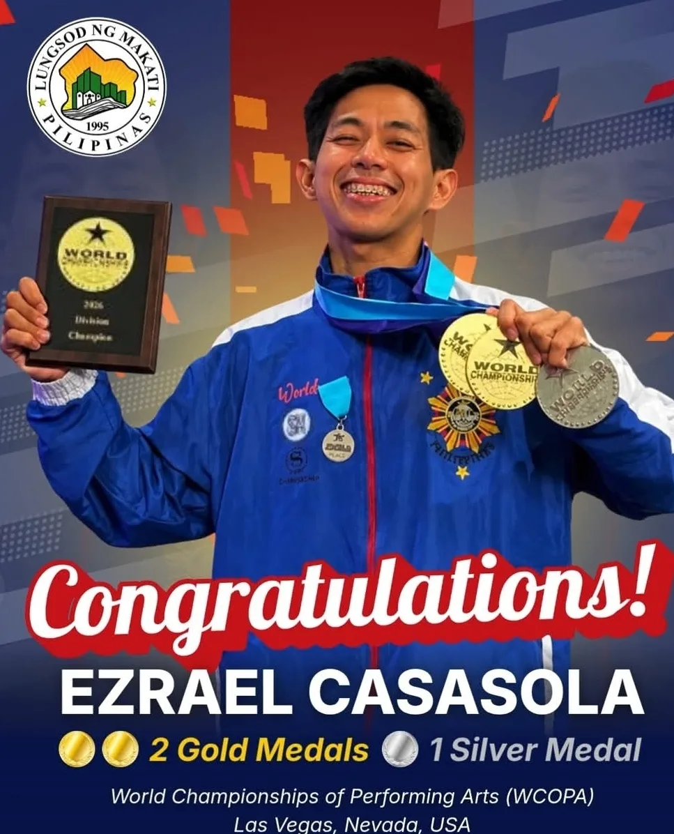Makati Dancer Ezrael Casasola Brings Home Gold and Silver from WCOPA 2026 in Las Vegas