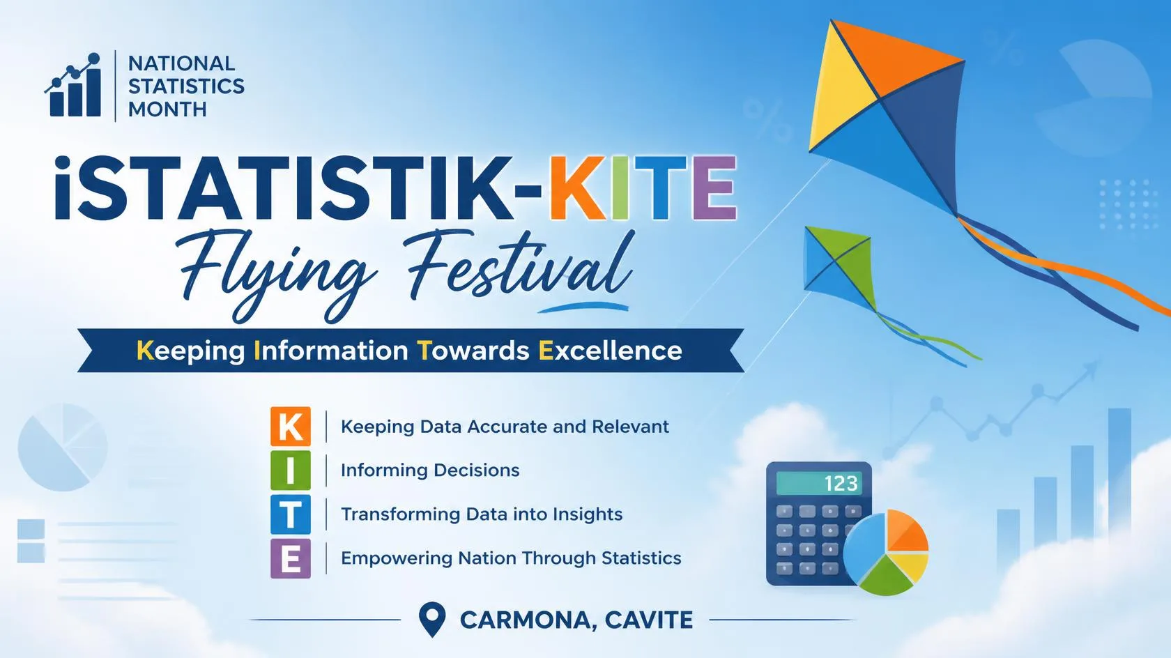 Carmona Invites Residents to iSTATISTIK-KITE Flying Festival