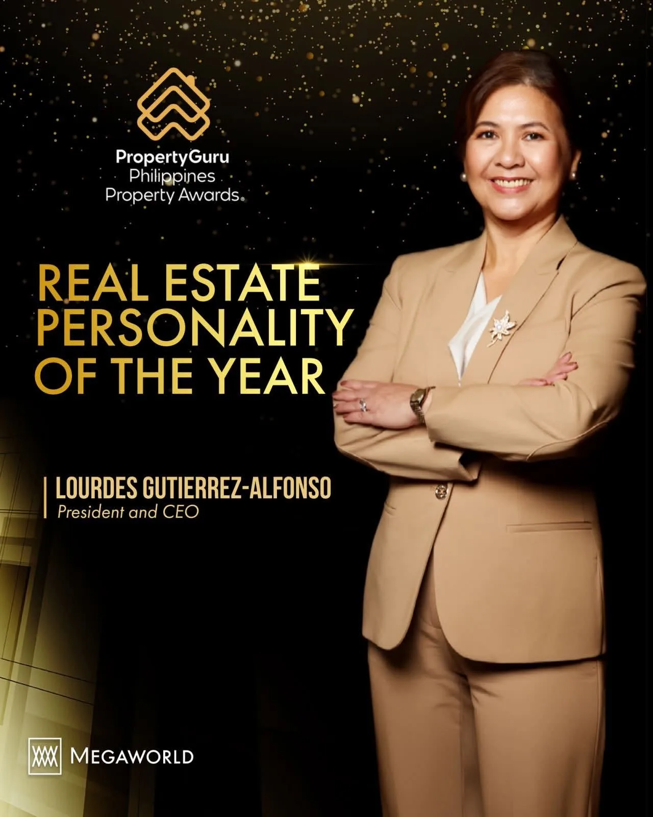 Megaworld CEO Lourdes Gutierrez-Alfonso Honored as Real Estate Personality of the Year