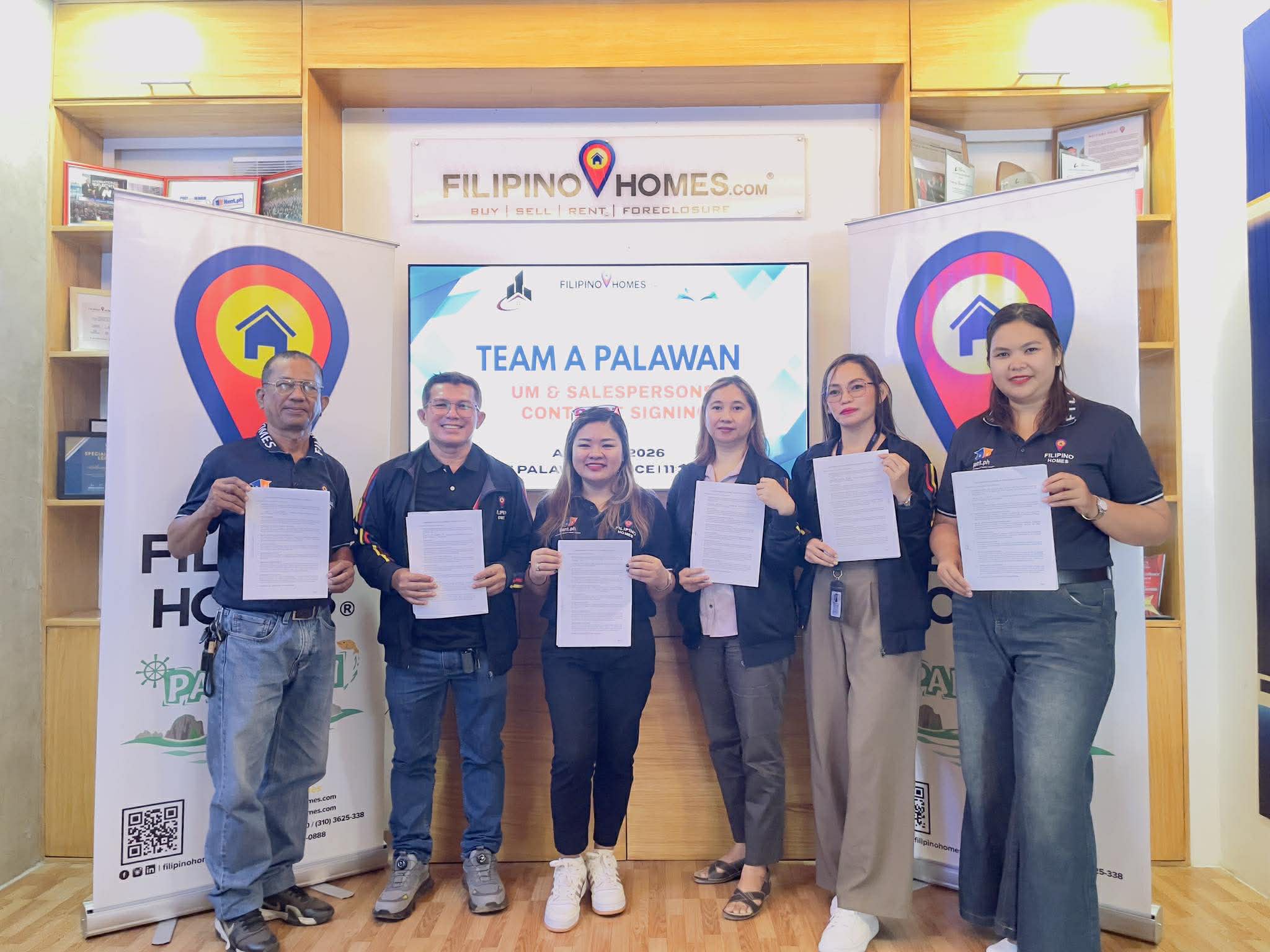 Filipinohomes Team A Palawan Formalizes Sales Force with Unit Managers, Salespersons Contract Signing on April 22