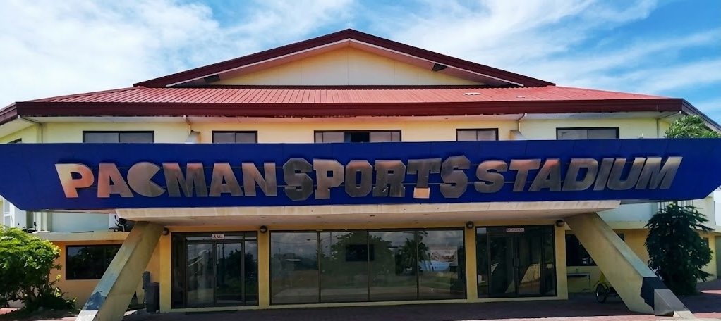 The entrance of Pacman Sports Stadium in the mornings.