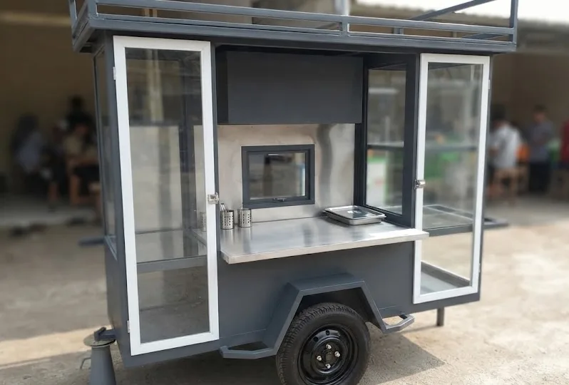 Local food carts used for different food businesses.