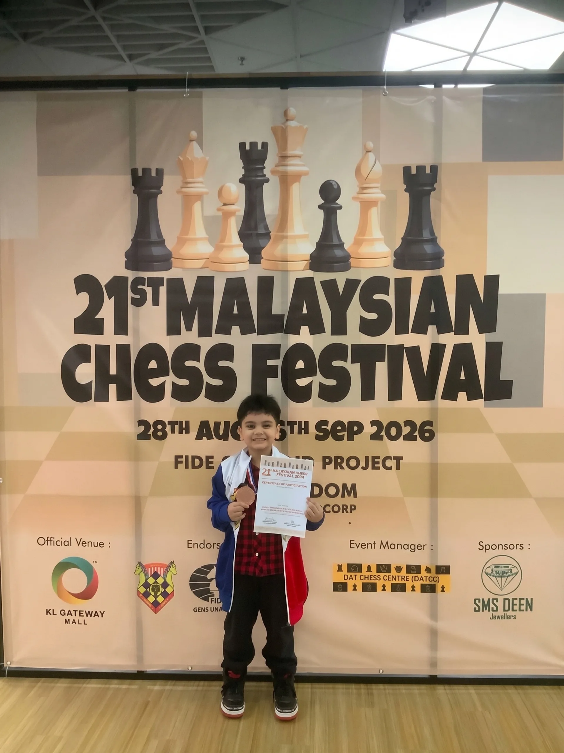 8-Year-Old Chess Phenom from Angeles City Shines Bright in Malaysia, Gears Up for Next Challenge