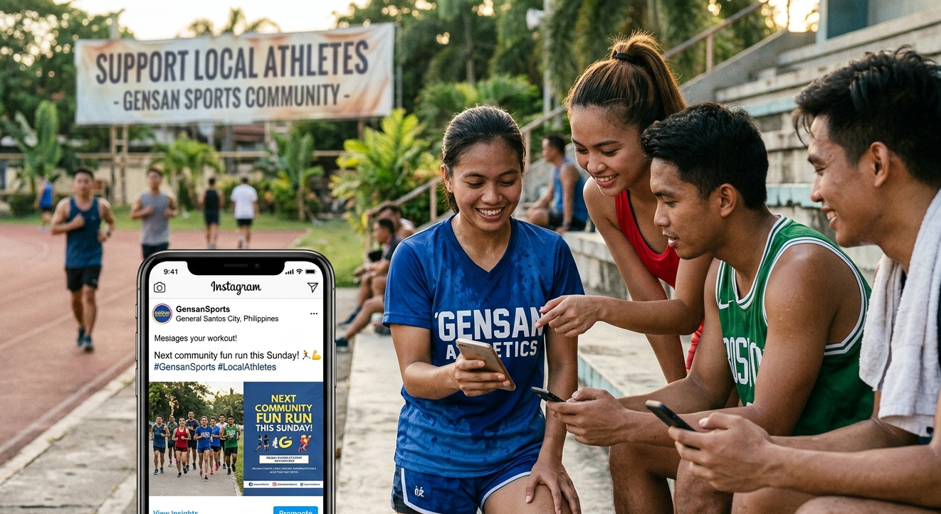Local athletes in General Santos City use social media to coordinate events and build a connected sports community.