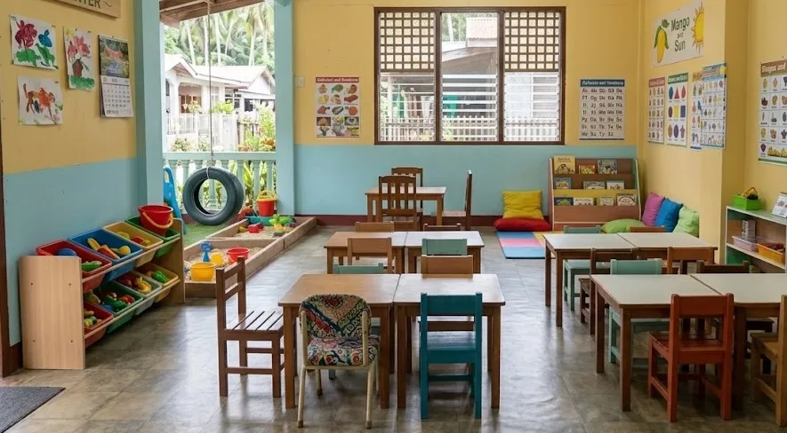 A daycare center where children can learn with others.