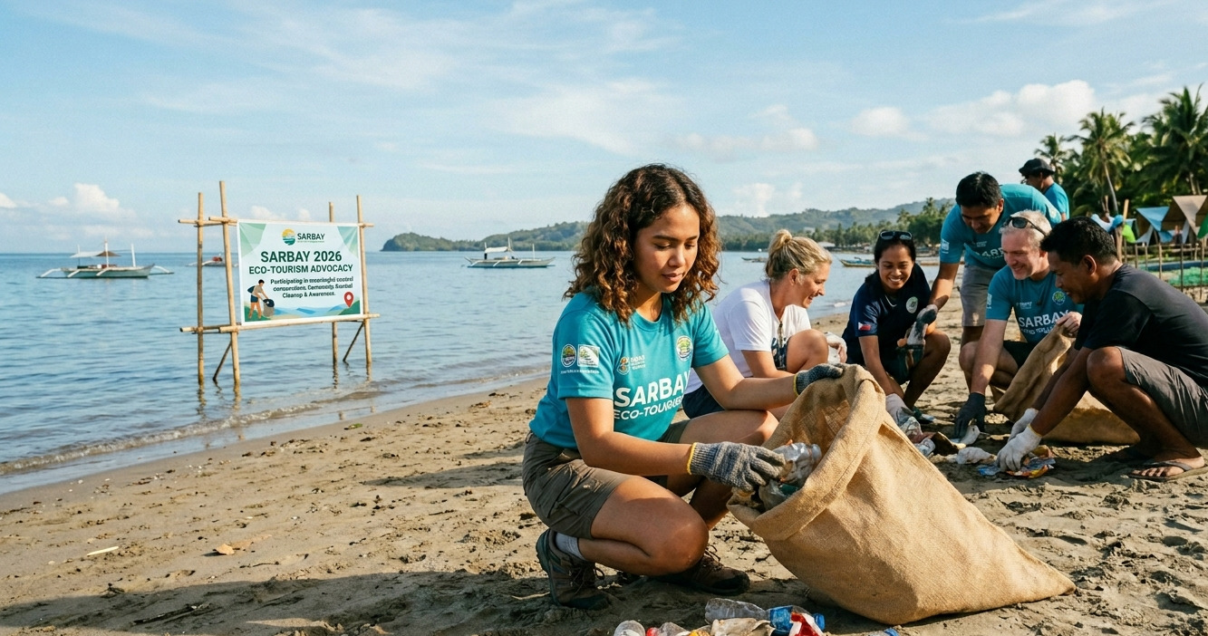 Volunteers participate in a coastal cleanup and conservation effort.