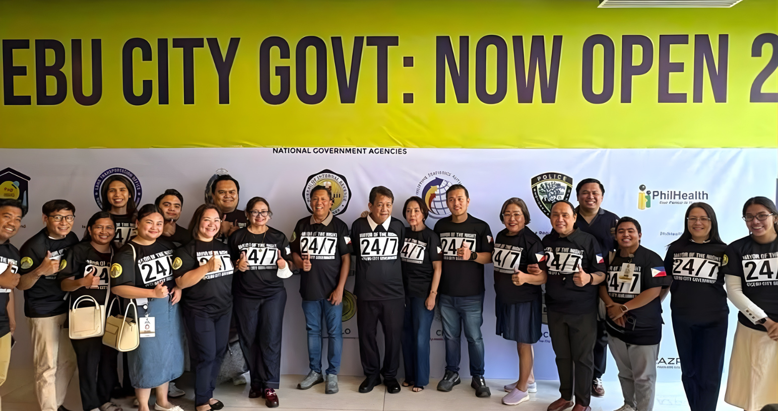 Filipino Homes Provides Shirts to Support Cebu City 24/7 Government Service Hub Night Shift Workers — Philippines