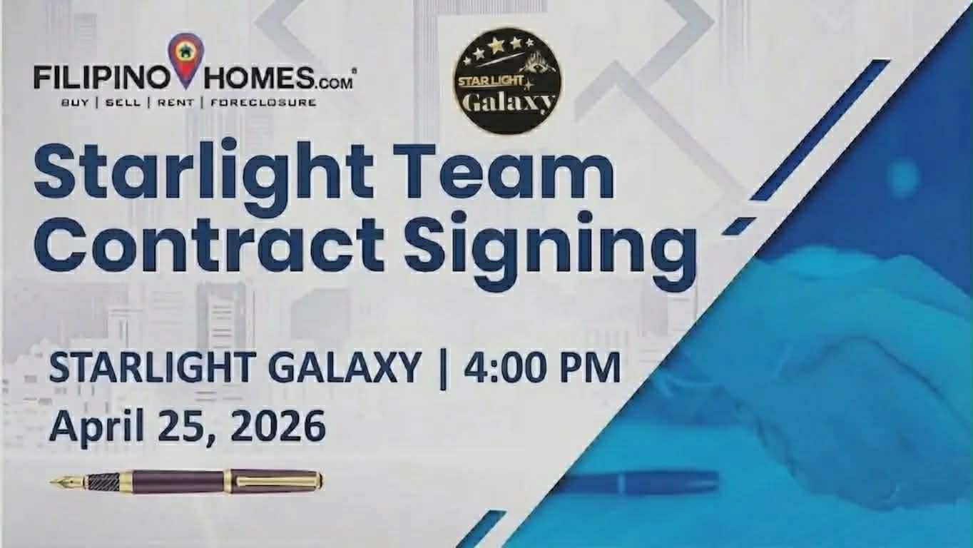 Starlight Team Contract Signing Strengthens Filipinohomes Dumaguete Network on April 25 — Philippines